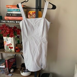 Forever 21 White Sleeveless Square Neck Mini Sundress